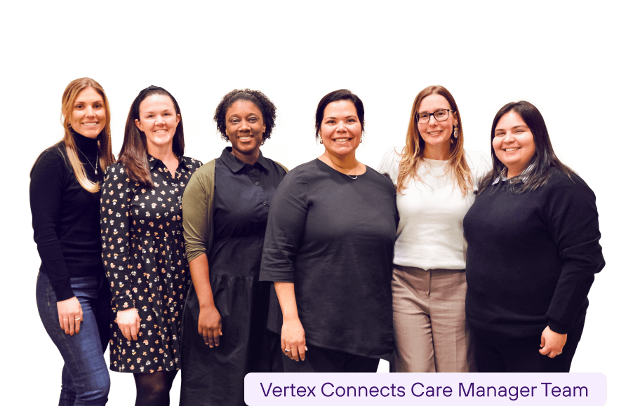 The Vertex Connects Care Manager Team stands together.